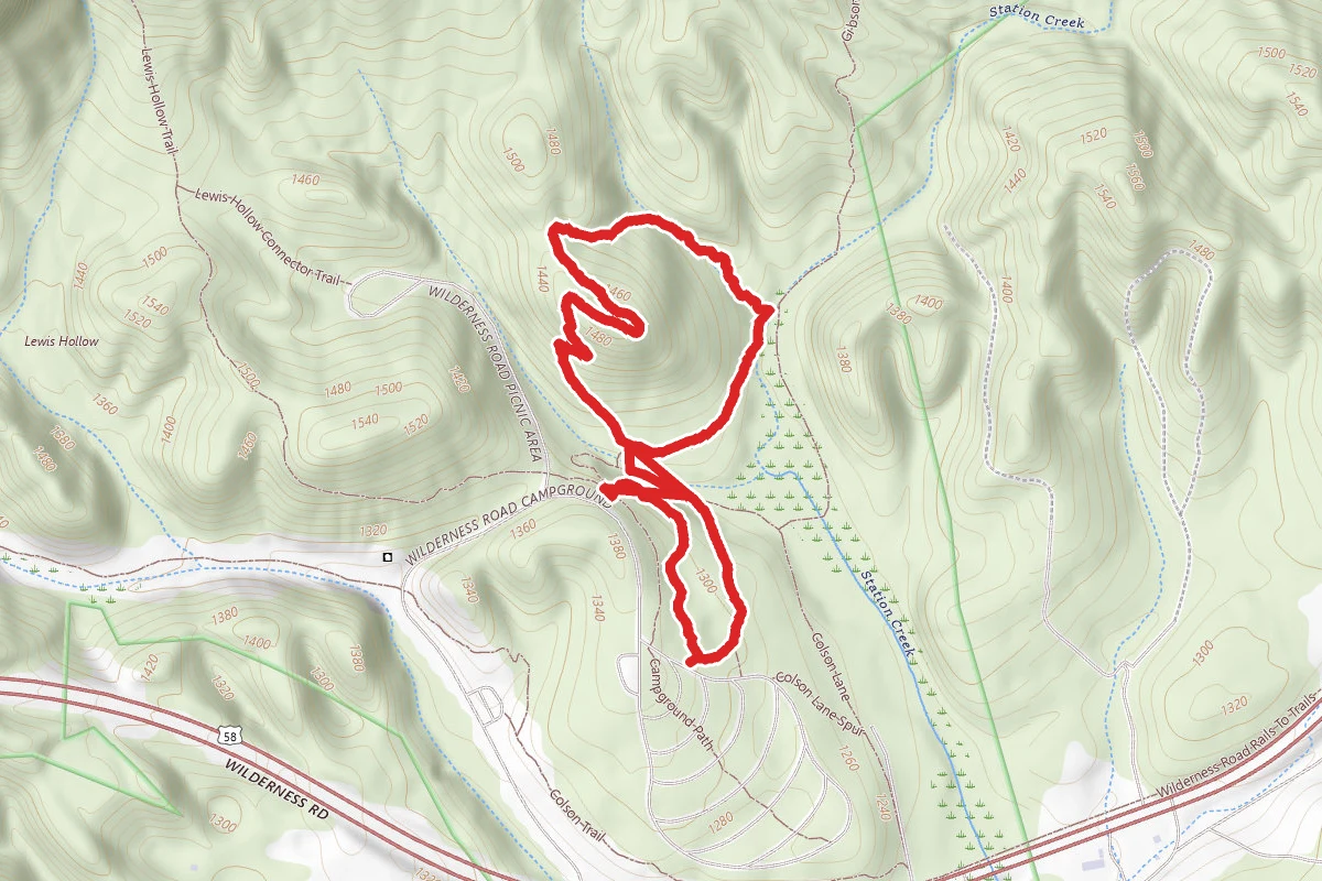 Cumberland Gap National Historical Park Trails route map