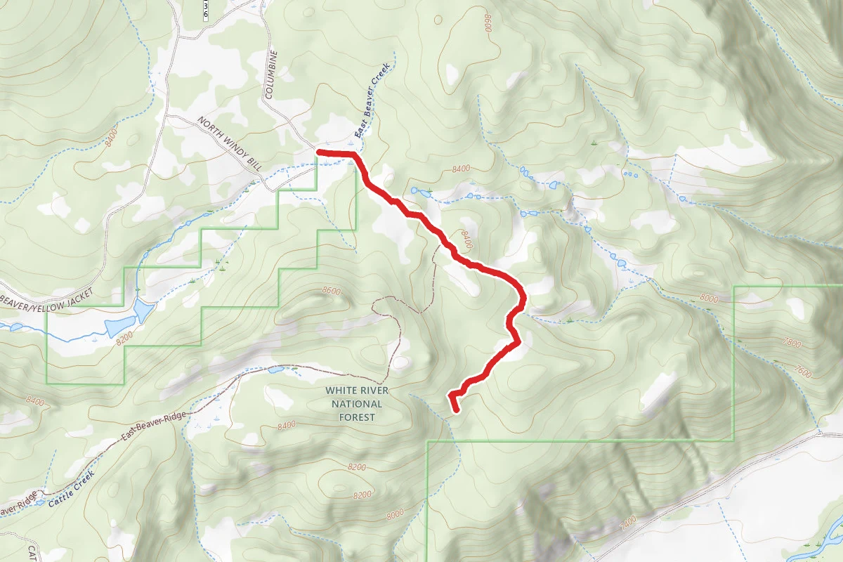 Columbine Trail route map