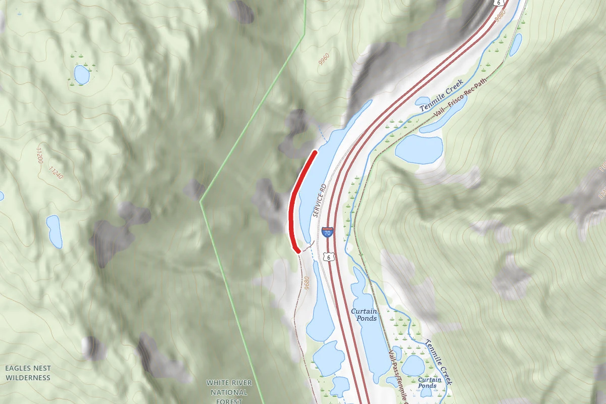 Scenic Overlook Spur Trail route map
