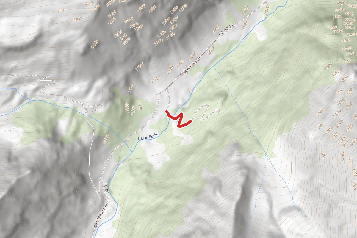 Bonne Homme Mine Road route map