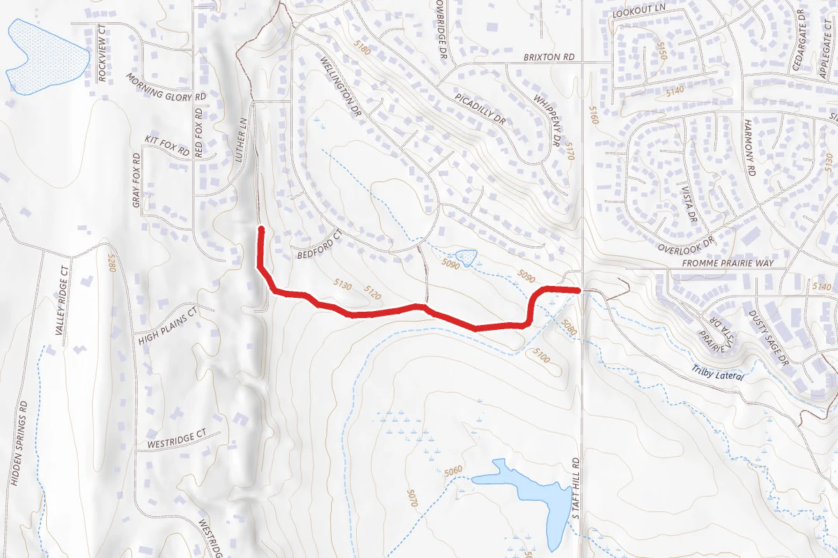 Fossil Creek Trail route map