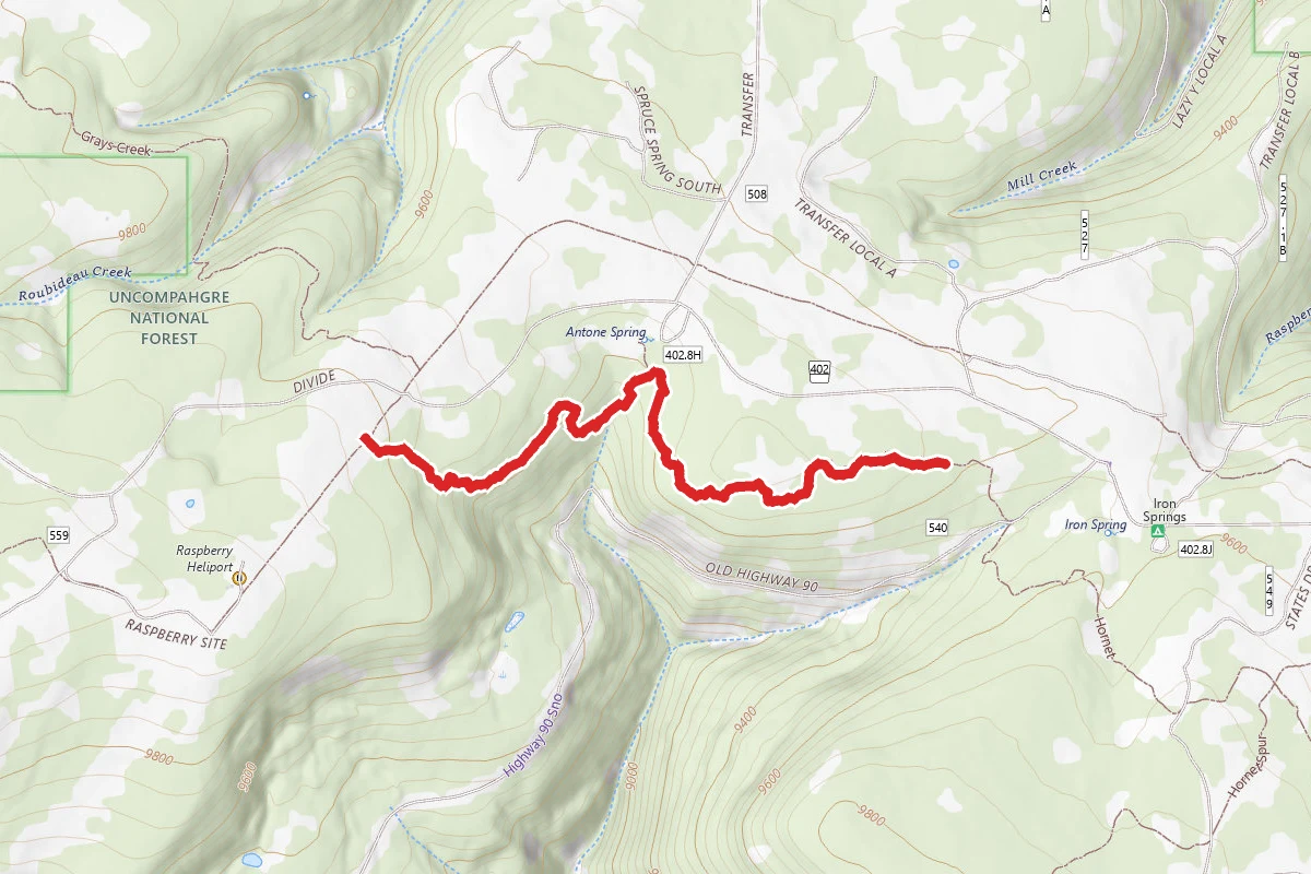 Hornet Trail route map