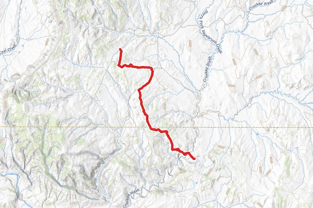 Crooked Wash Road route map