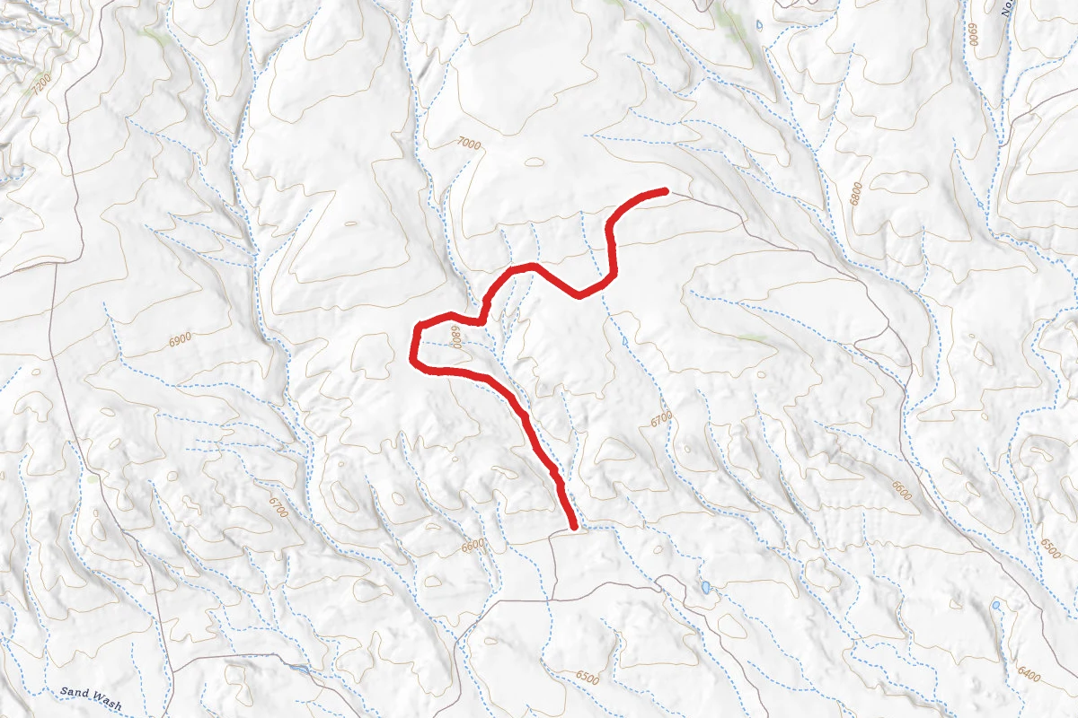 North Sand Wash Road route map