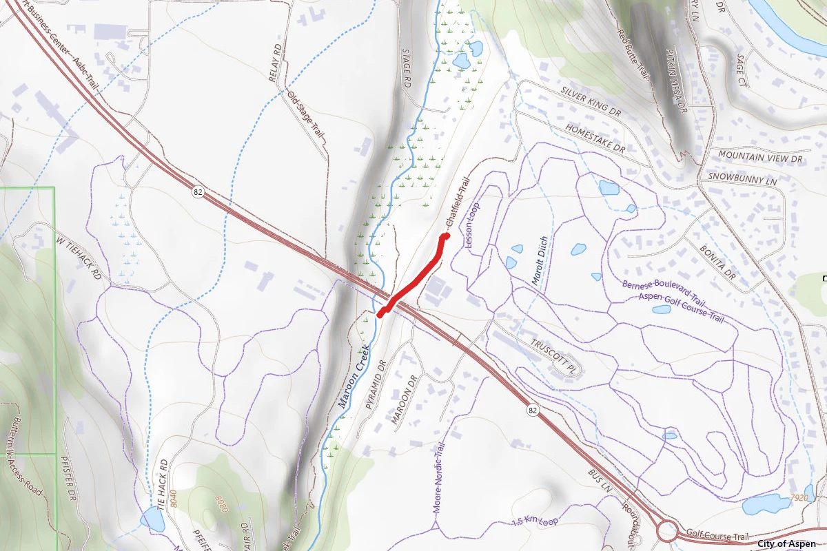 Maroon Creek Trail route map