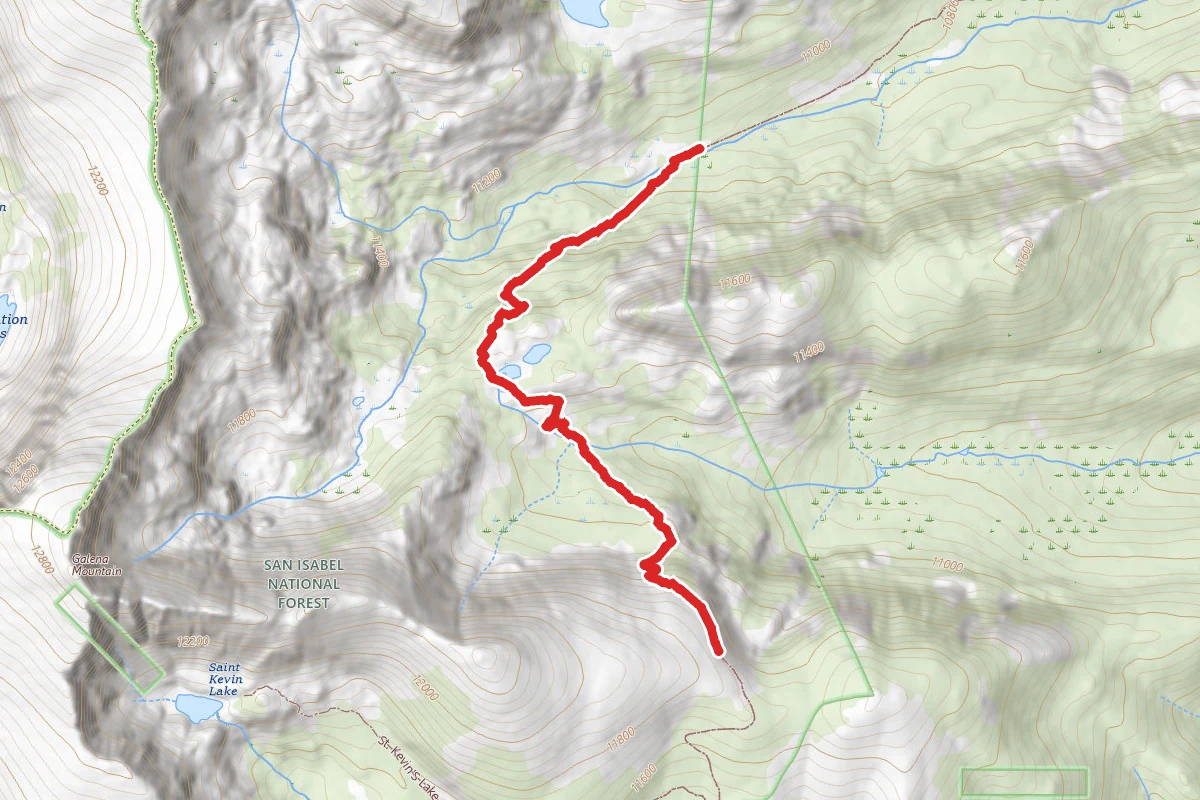 Colorado Trail Segment 9 route map