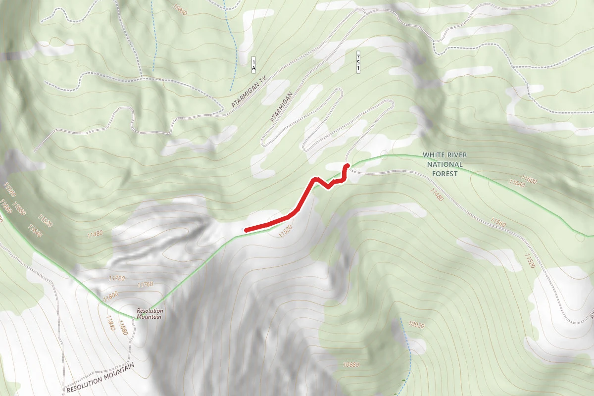 Fowler Hilliard Hut Trail route map