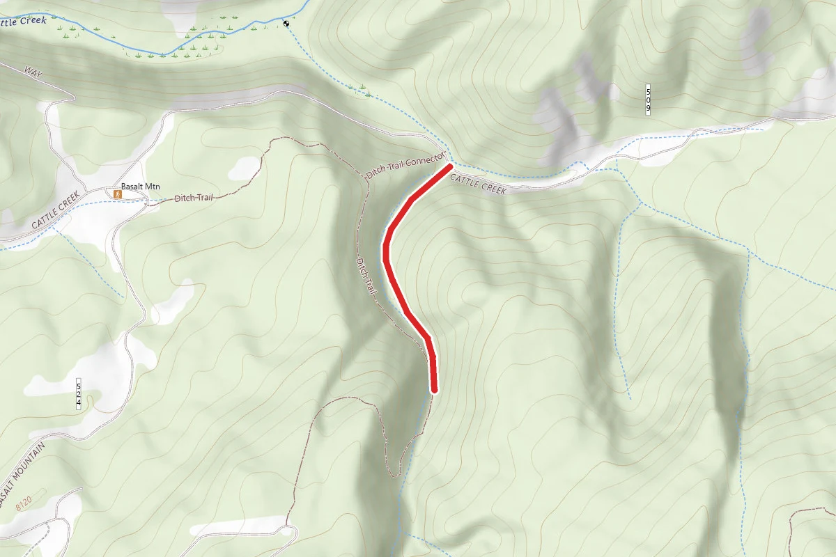 Ditch Trail Connector route map