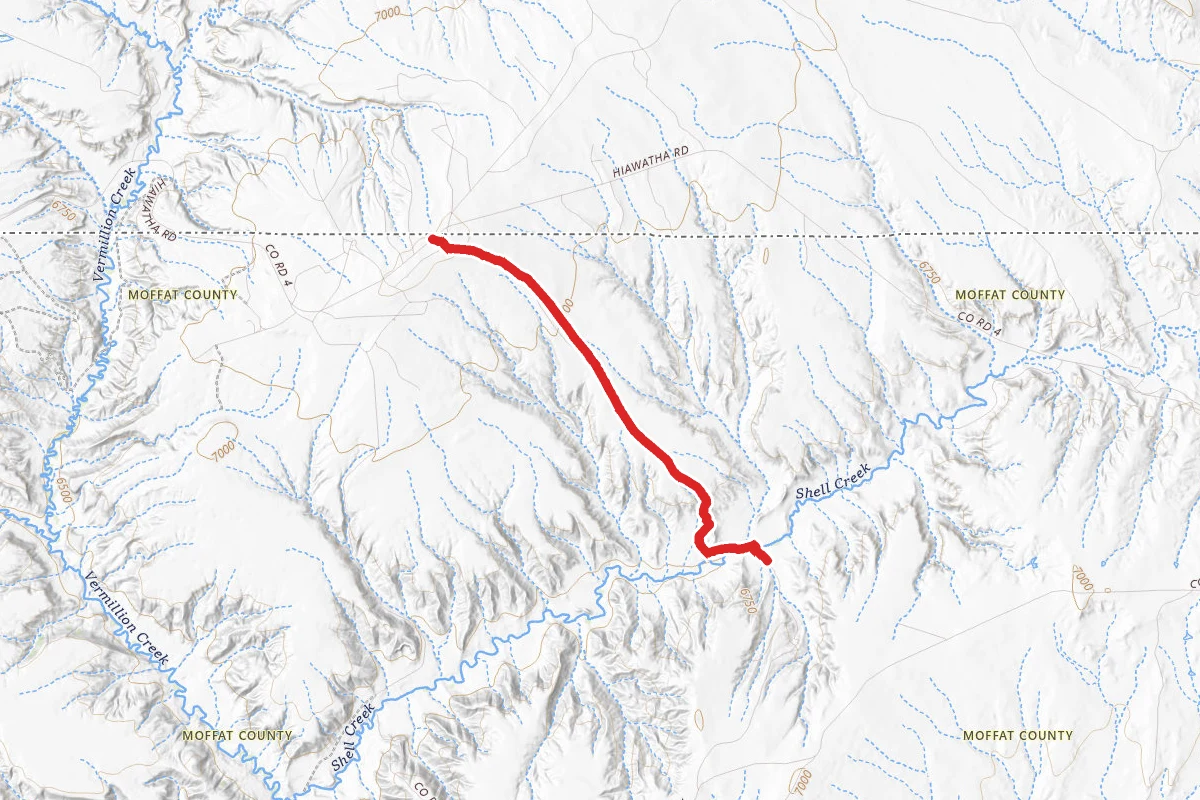 Shell Creek Road route map