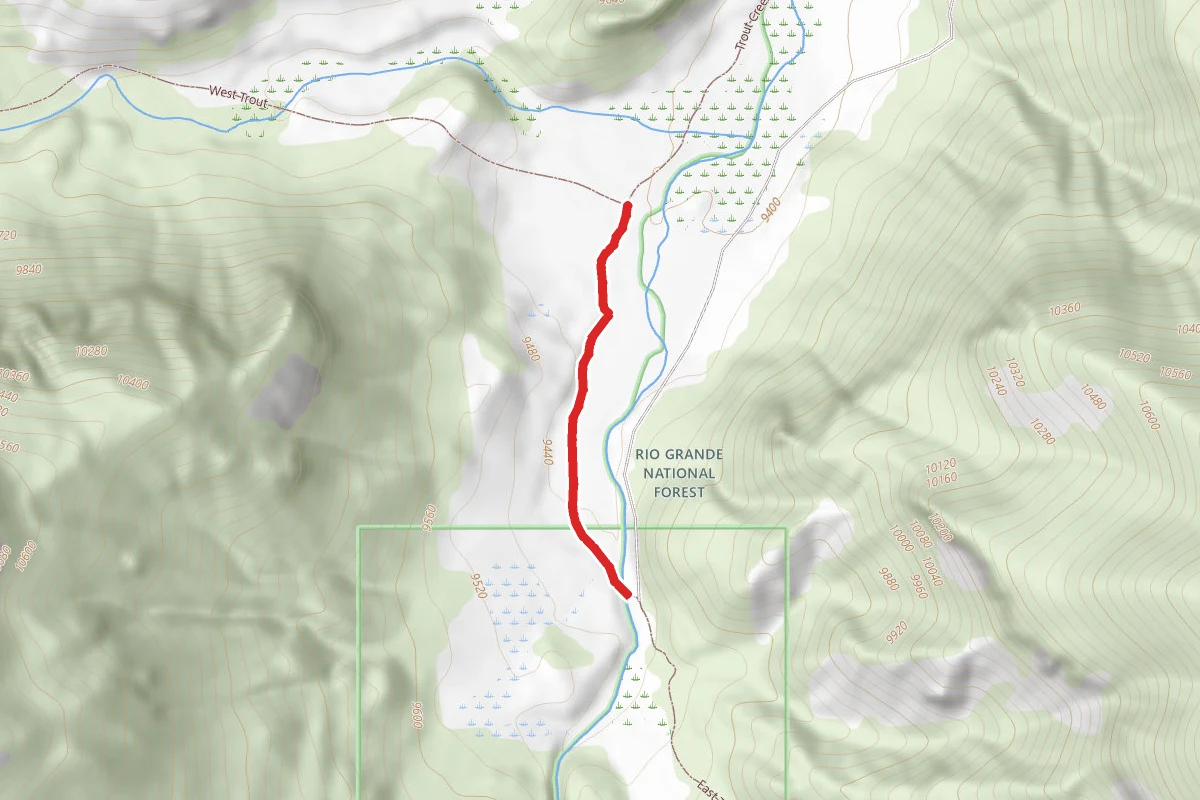 East Trout Trail route map