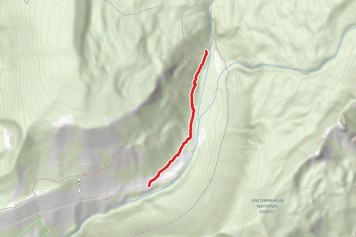 Deep Creek Short Cut Trail route map