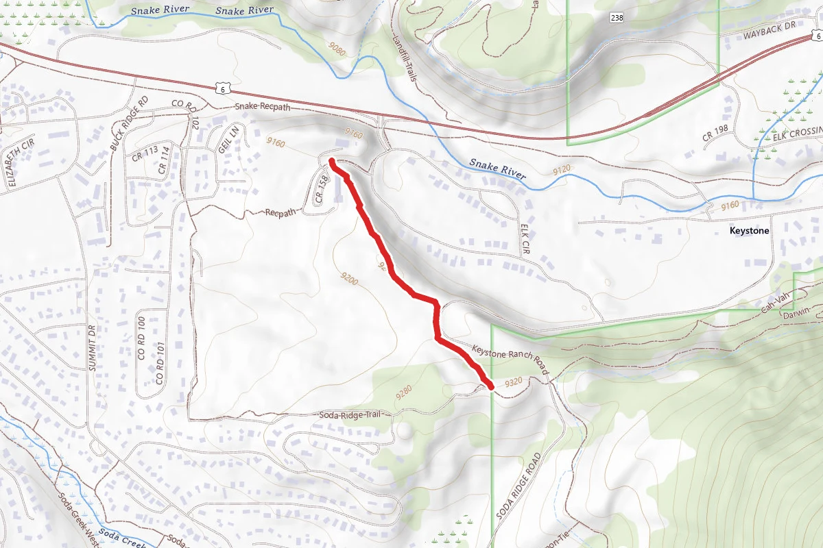 Rossiter Trail route map
