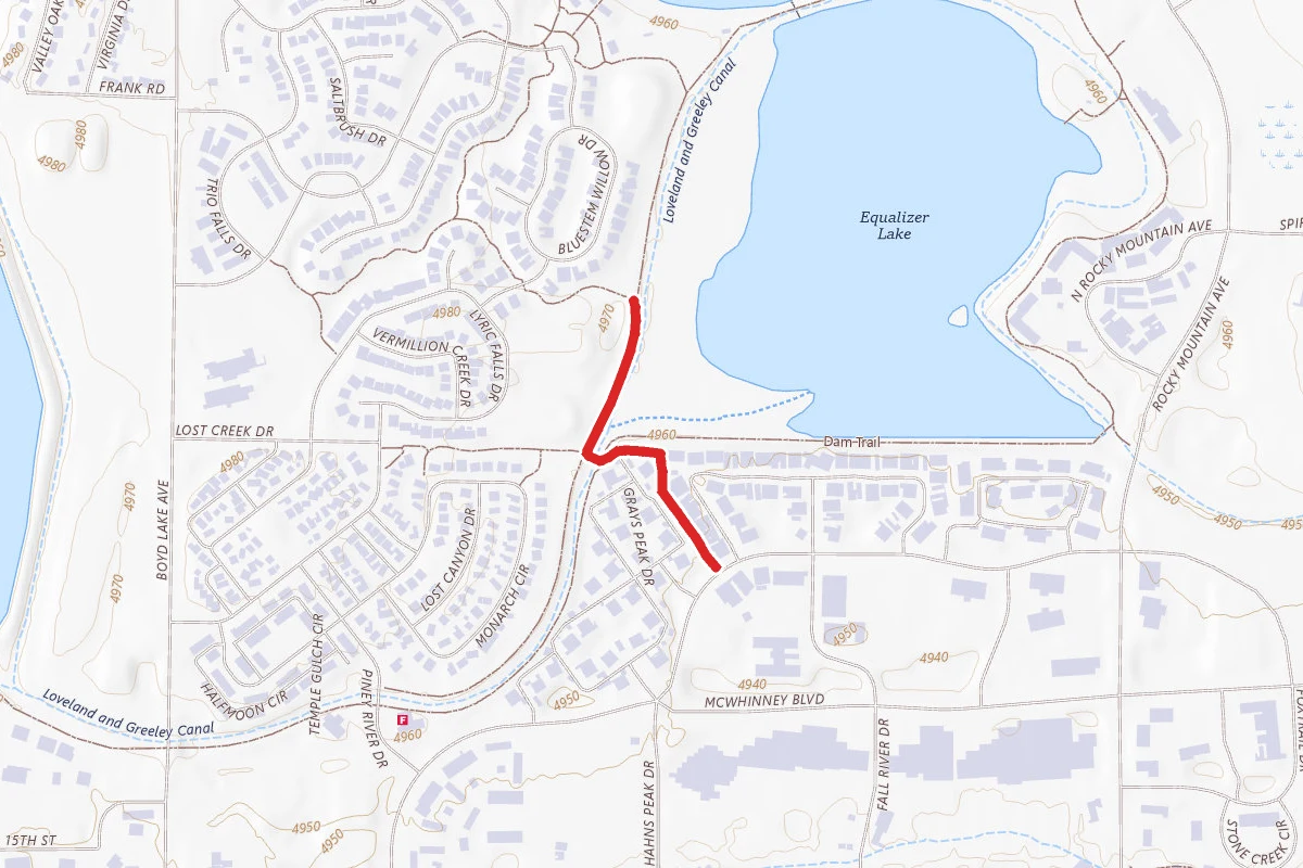 Equalizer Loop Trail route map