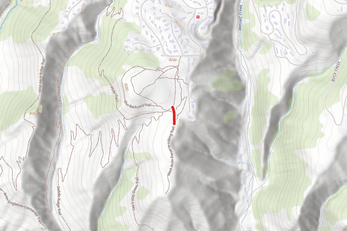 West Avon Preserve Hiking Trail route map