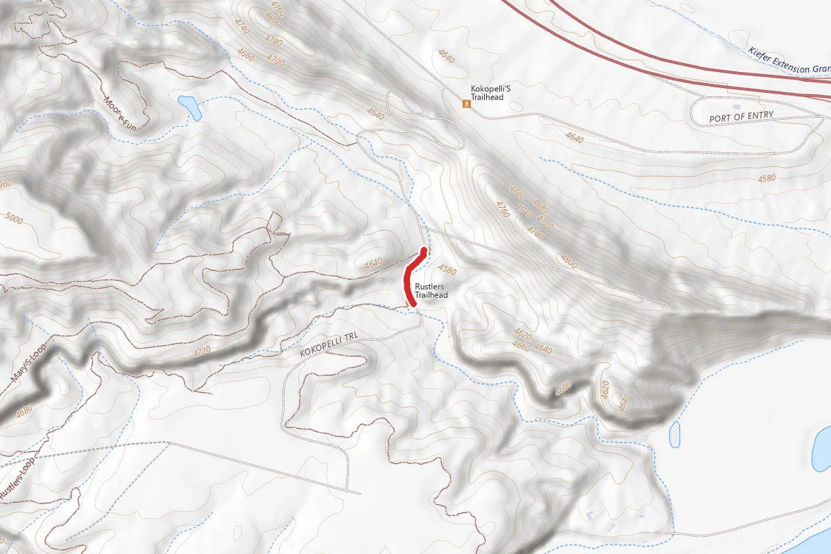 Access to Rutlers Loop route map