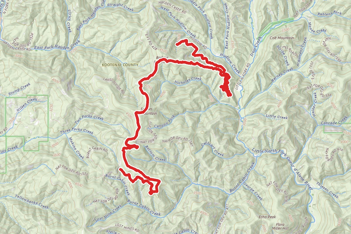 Huckleberry Ohv route map