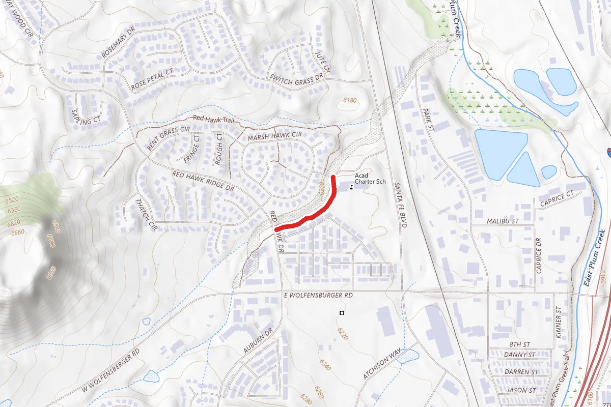 Red Hawk Trail route map