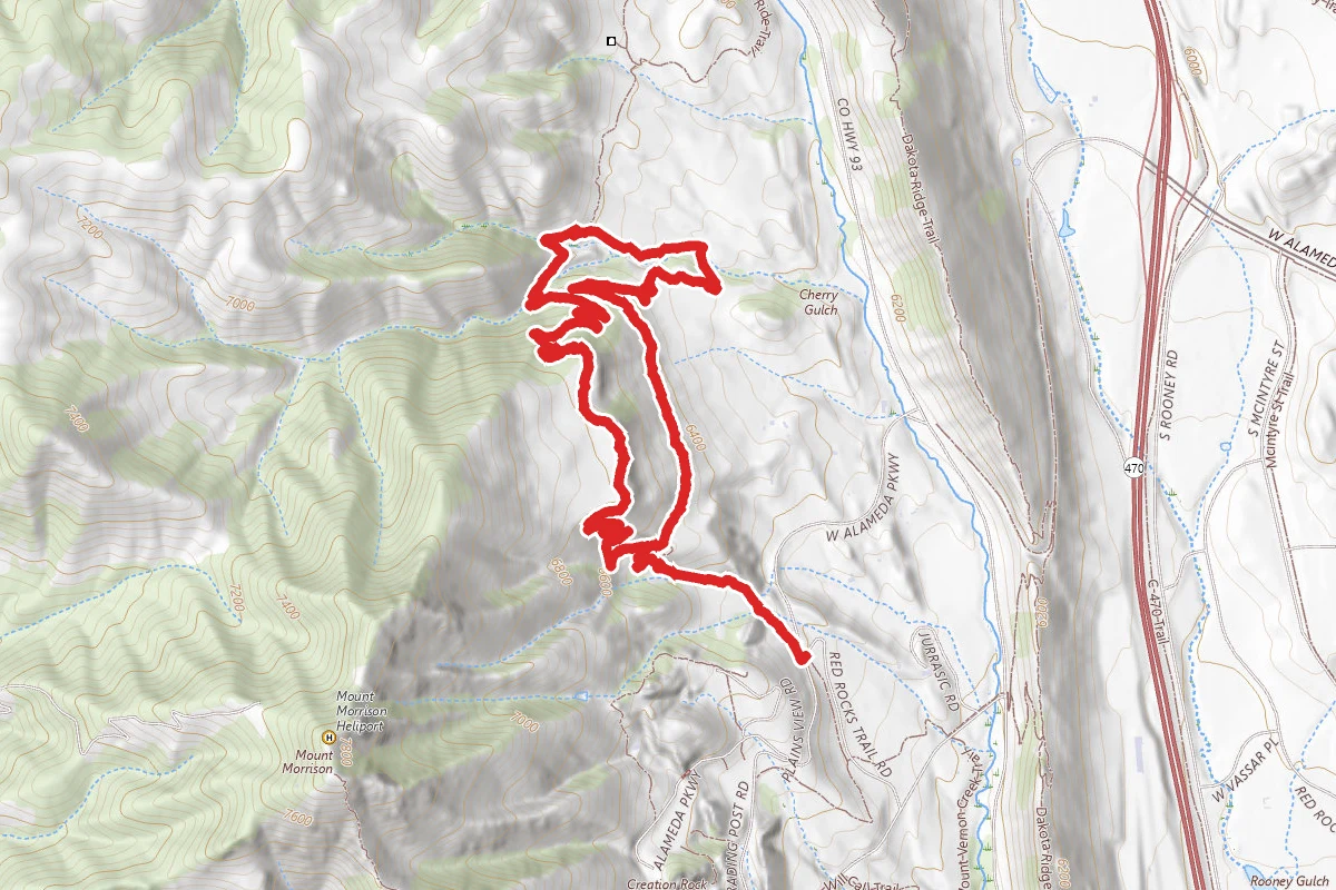 Red Rocks and Morrison Slide Extended Loop