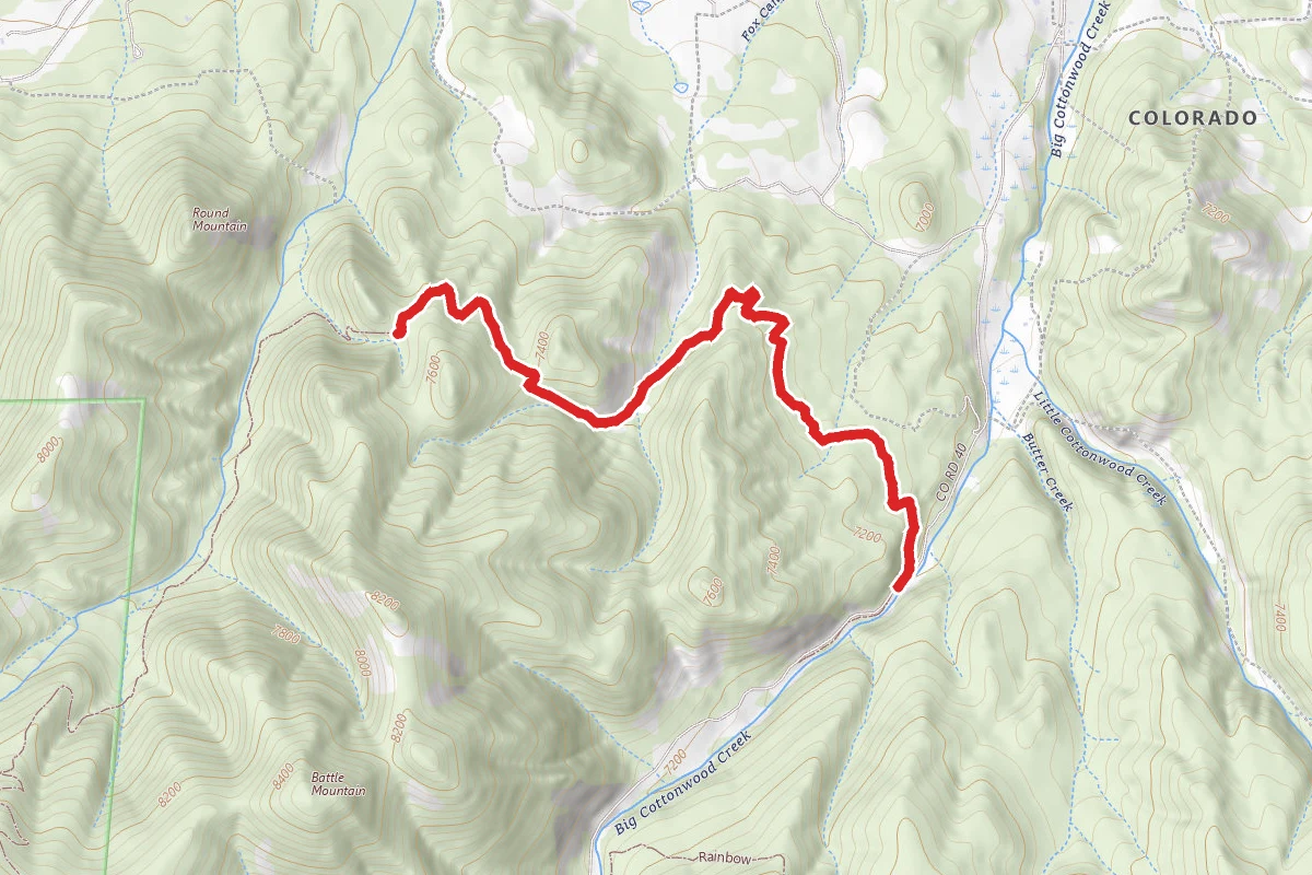 Rainbow Trail route map