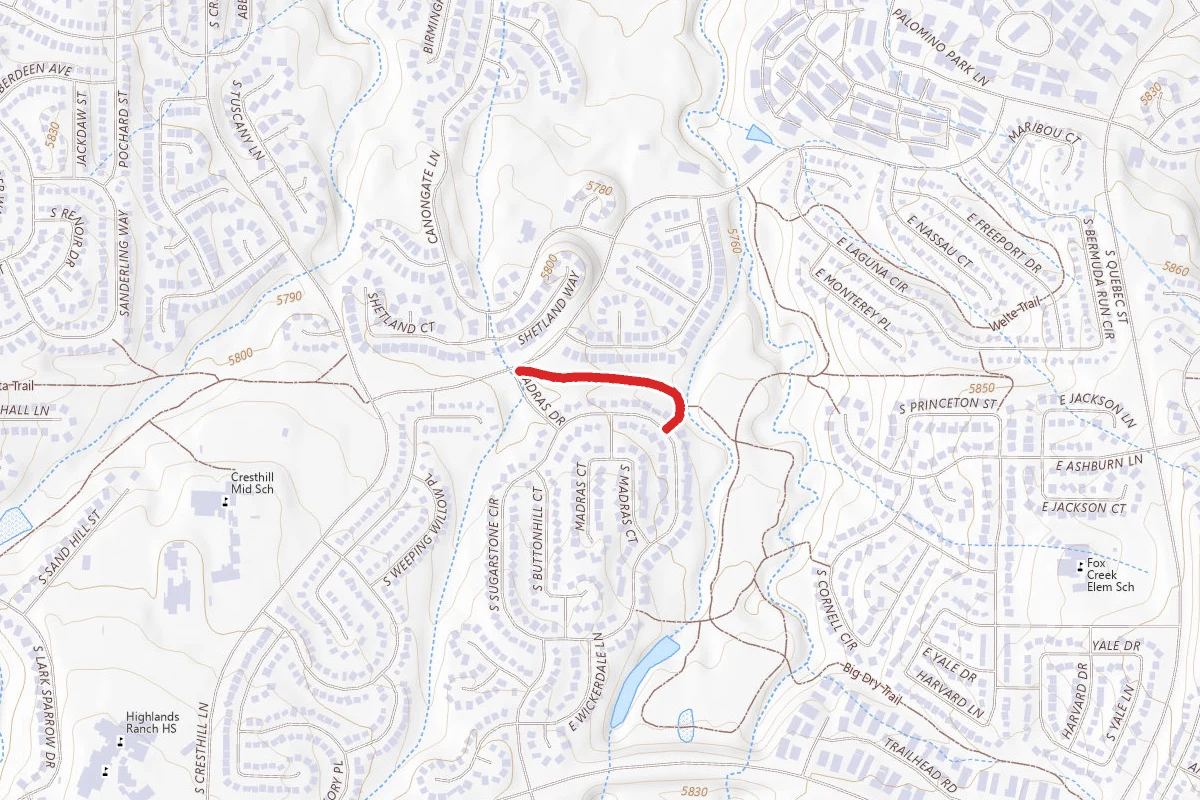 Vista Trail route map