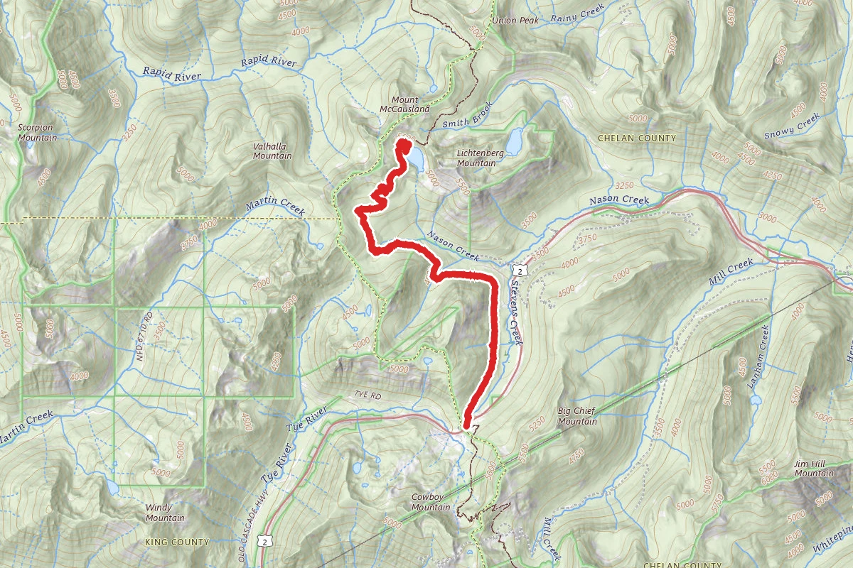 Lake Valhalla Trail via Route 2