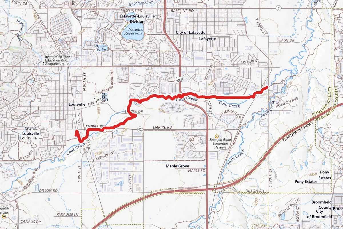Coal Creek Trail - Louisville to Lafayette