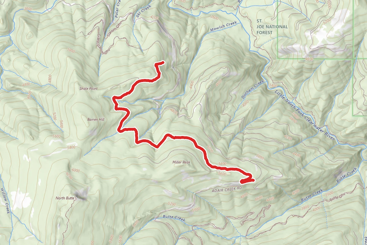 Cross Country Ohv route map