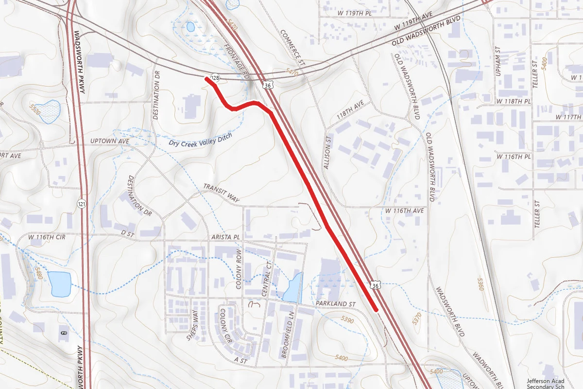 Us 36 Bikeway Trail route map