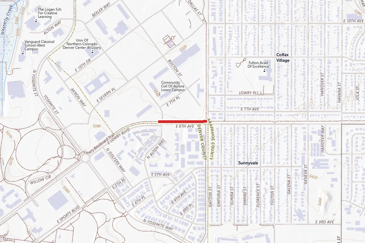 6Th Avenue Trail route map