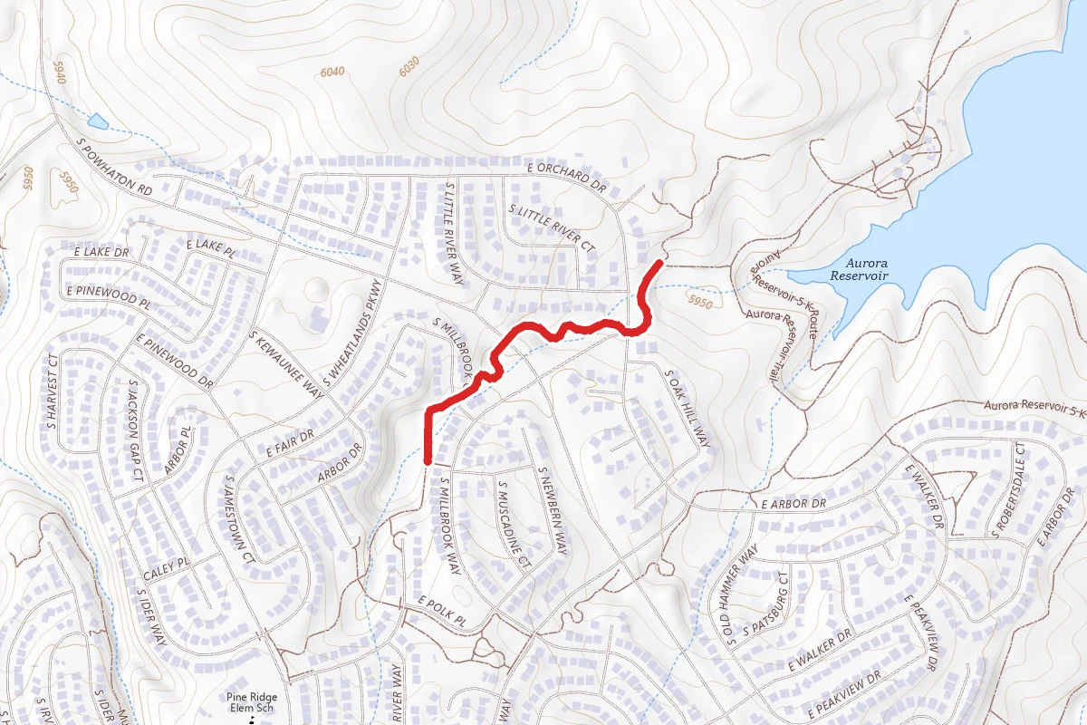 Regional Connection Trail route map