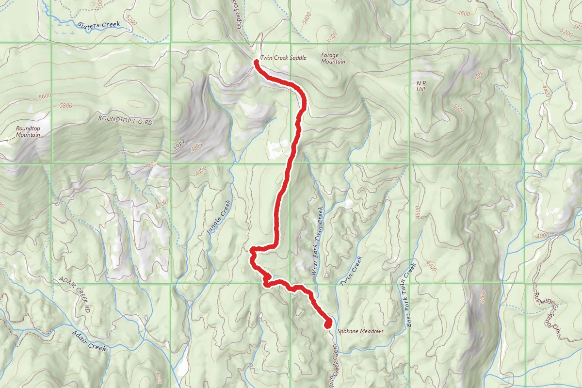 Twin Creek Ohv route map