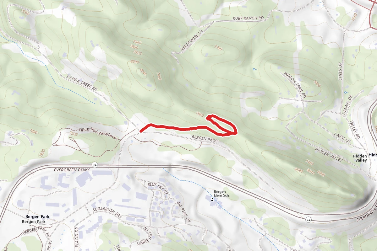 Fillius Trail route map