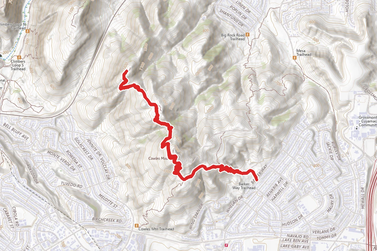 Pyles Peak via Barker Way