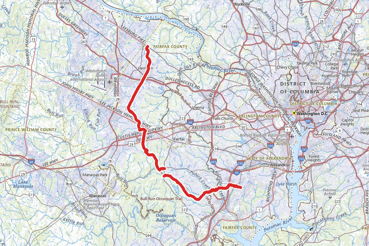 Fairfax County Pkwy Multiuse Trail