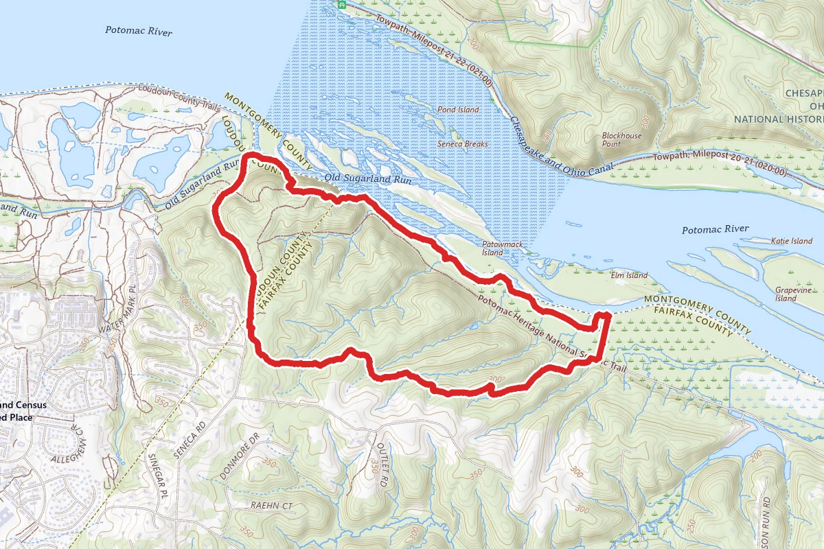 Seneca Bridal Tail to Potomac Heritage Trail Loop