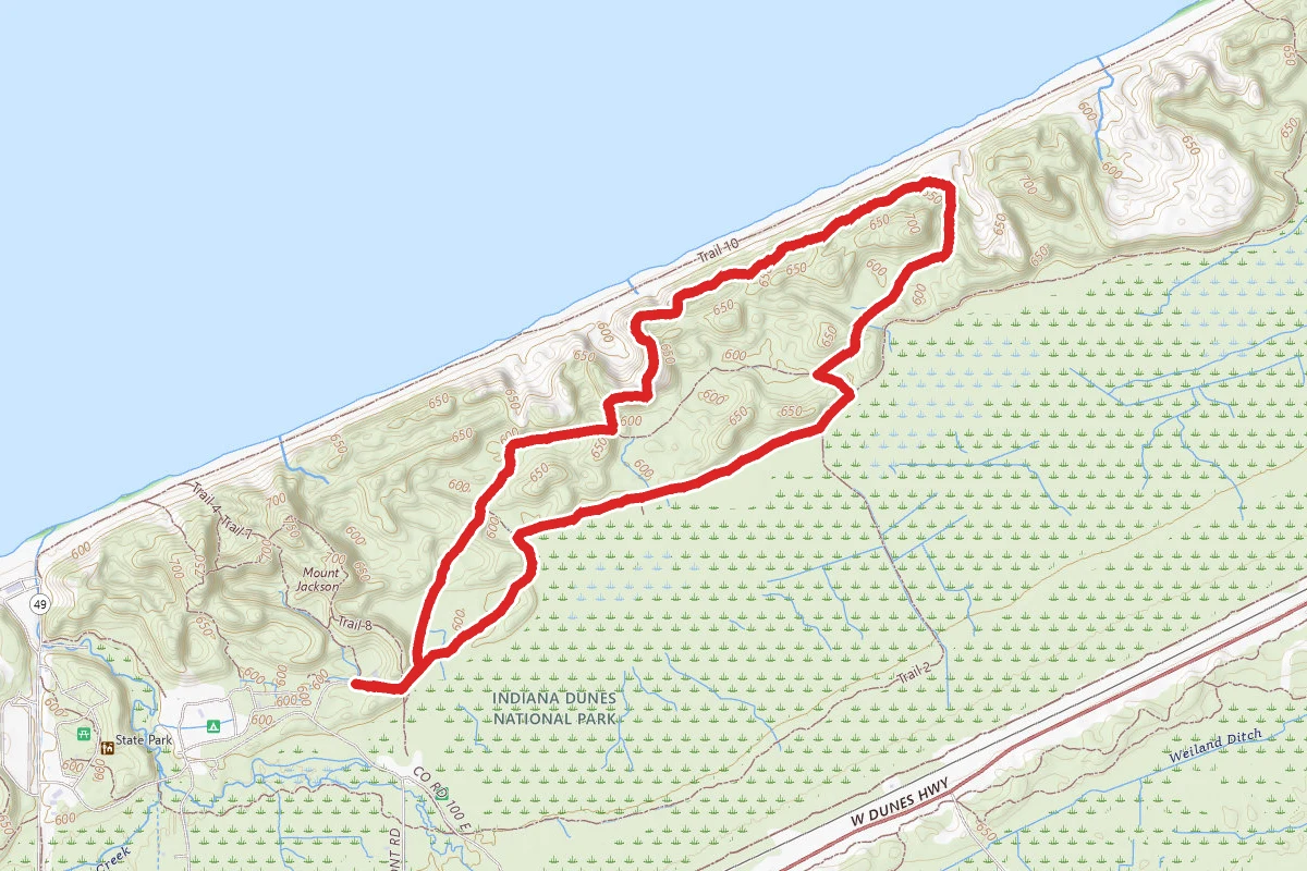 Indiana Dunes Trail 9 and 10 Loop