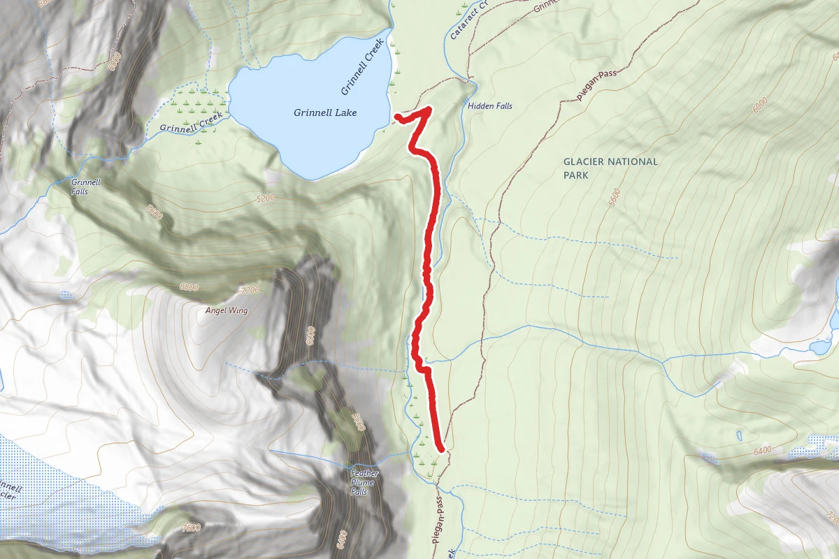 Feather Plume Cutoff route map