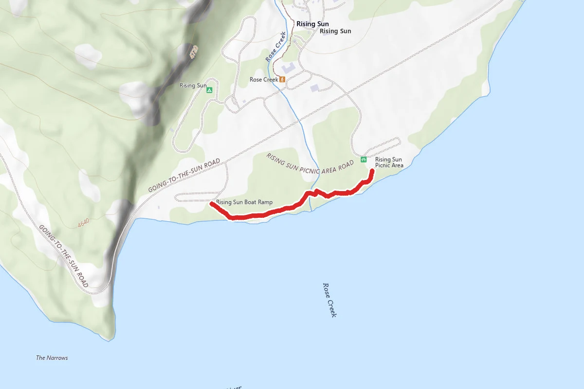 Rising Sun route map