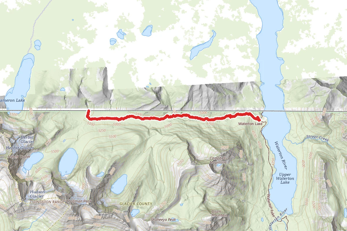 North Boundary route map