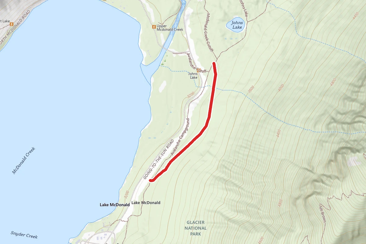 McDonald Horse Trail route map