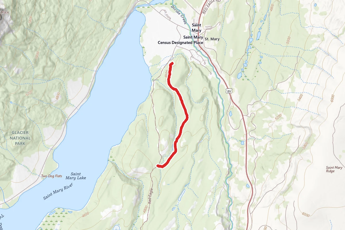 Beaver Pond Trail route map