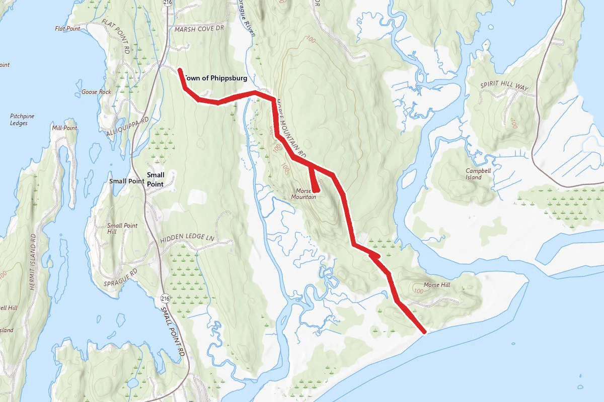 Morse Mountain to Seawall Beach