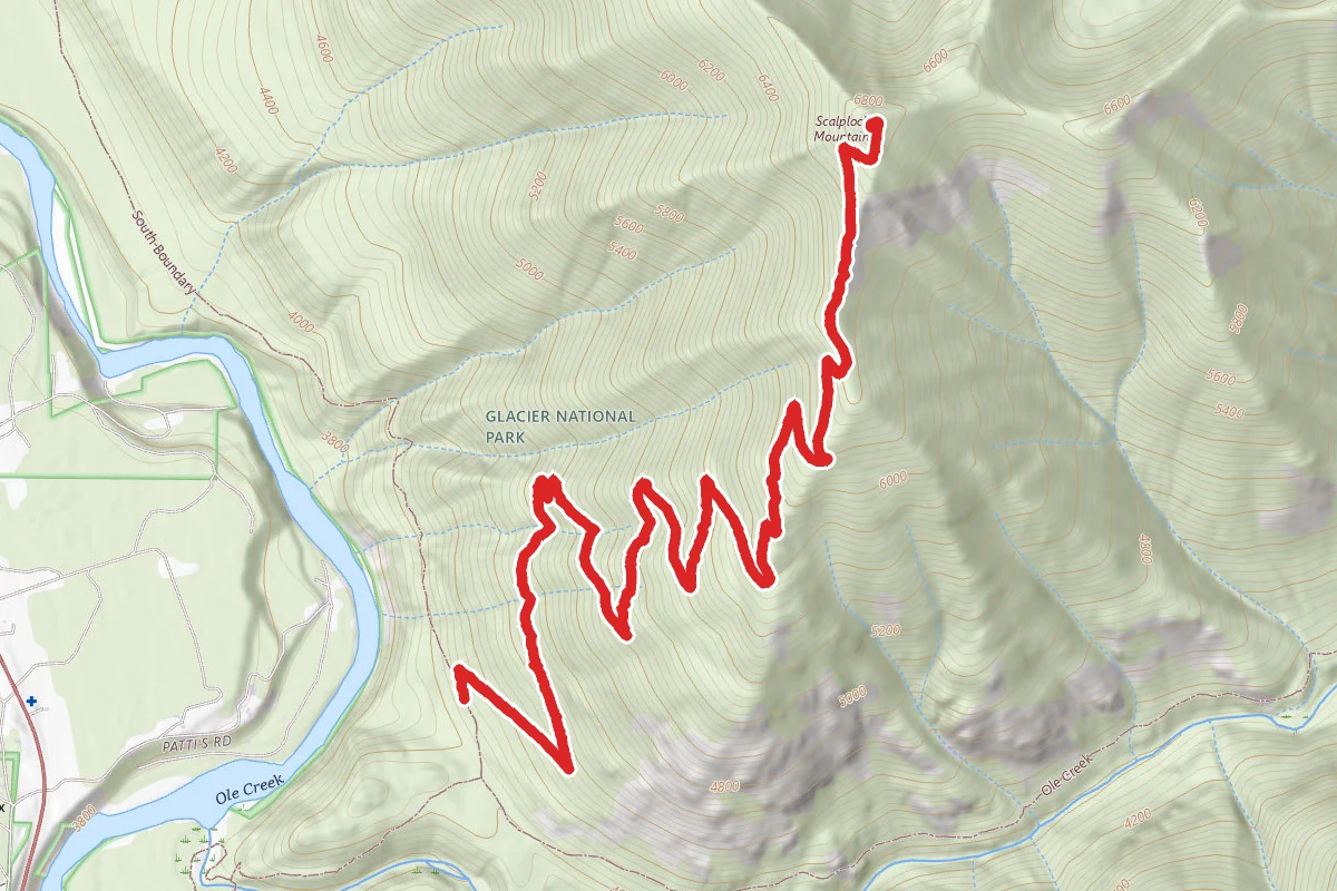 Scalplock route map
