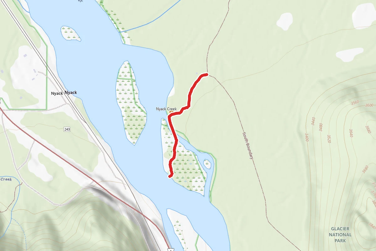 Nyack Crossing route map