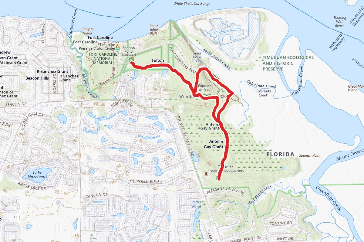 Timuquan Ravine Trail to Spanish Pond