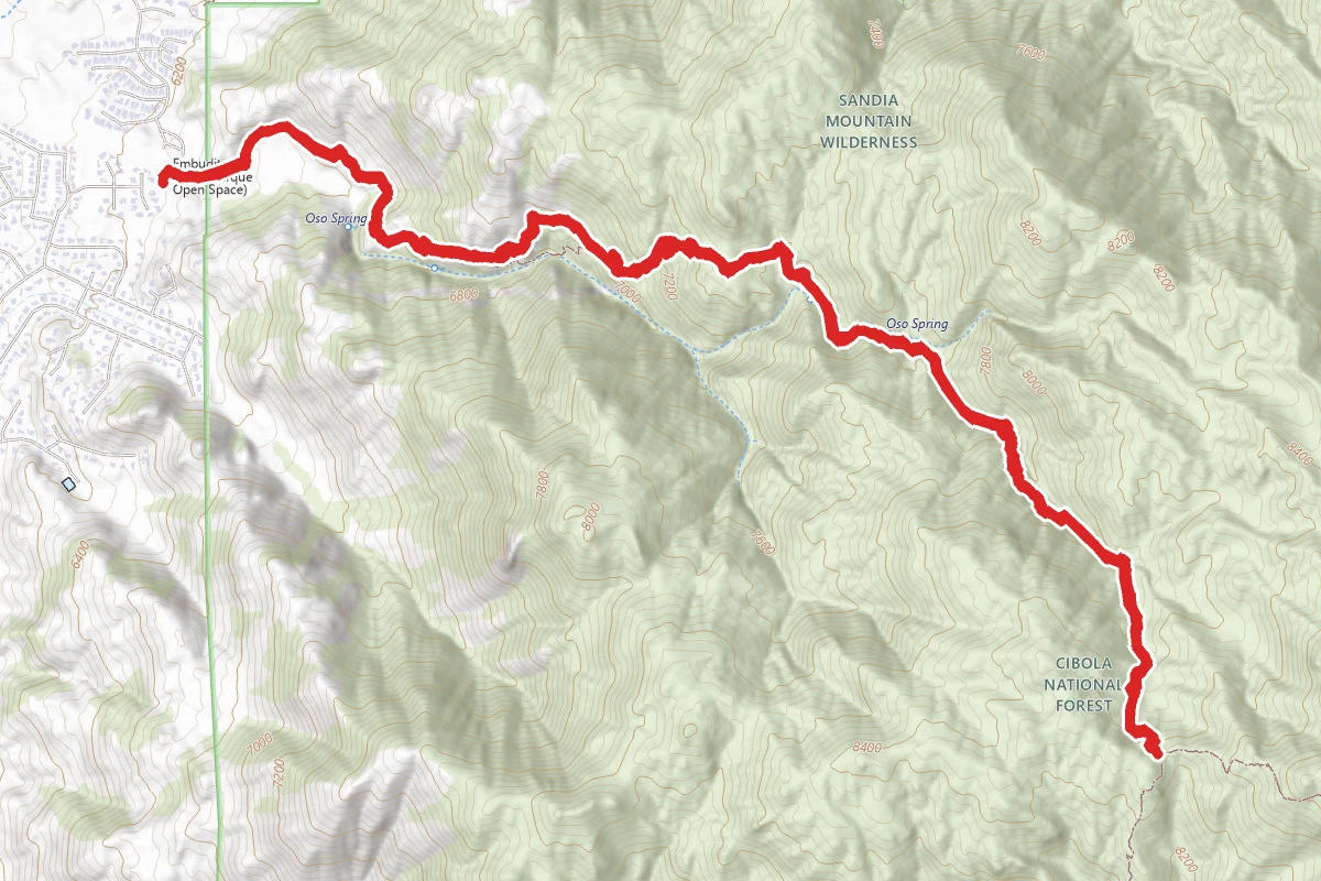 Embudito Canyon Trail