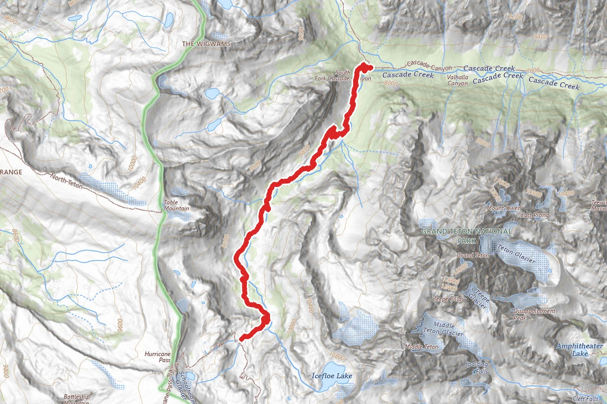 South Fork Cascade Canyon Trail