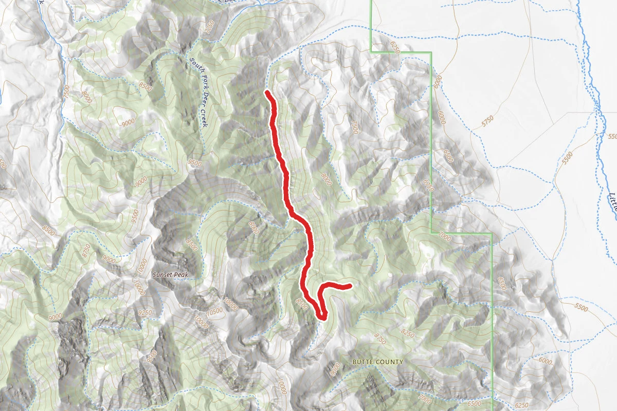 Van Dorn Canyon route map