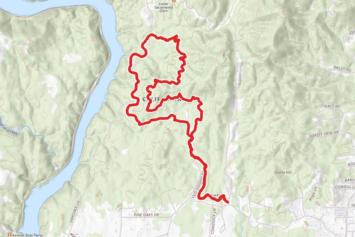Hornbeck Trail and Lower Sacramento Ditch Trail