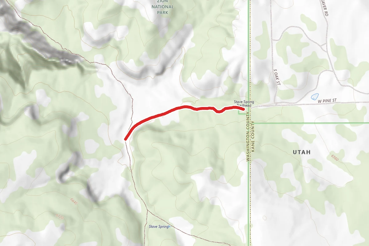 Stave Spring Trail route map